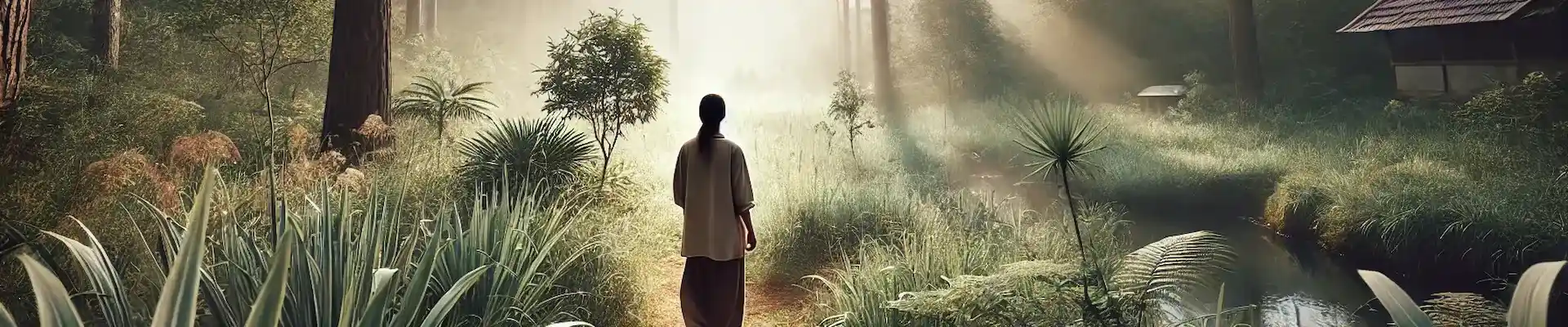 viaclari-blog-hero-banner A person walks along a serene forest path bathed in sunlight, capturing the calm essence of the ViaClari Blog.
